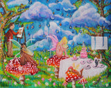 Fairy Birthday Party Original Gouache Painting