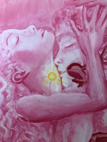 Cosmic Love, Pink Aura Original Oil Painting