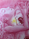 Cosmic Love, Pink Aura Original Oil Painting